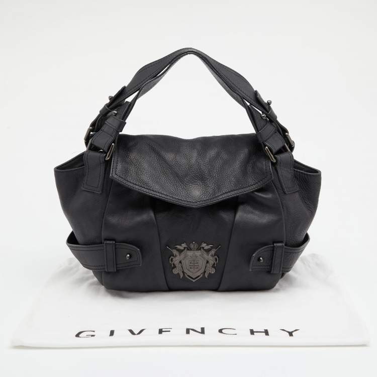 Pre Owned Givenchy Black Leather Satchel