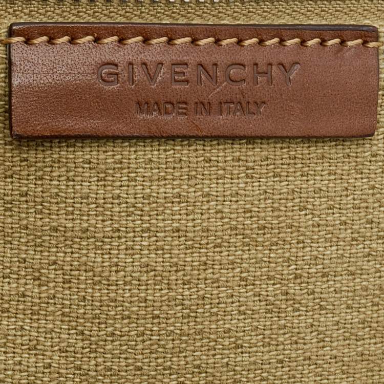 Pre Owned Givenchy Beige/Brown Canvas and Leather Antigona Maison Hdg Shopper Tote