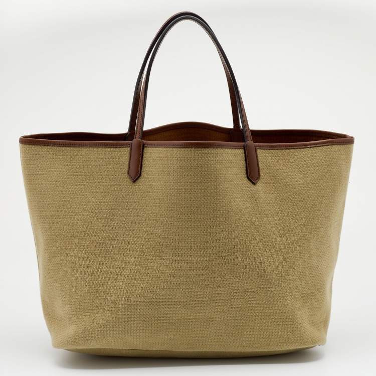 Pre Owned Givenchy Beige/Brown Canvas and Leather Antigona Maison Hdg Shopper Tote