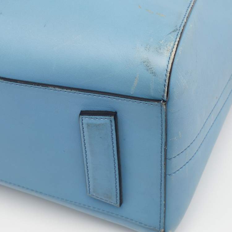 Pre Owned Givenchy Light Blue Leather Small Antigona Satchel