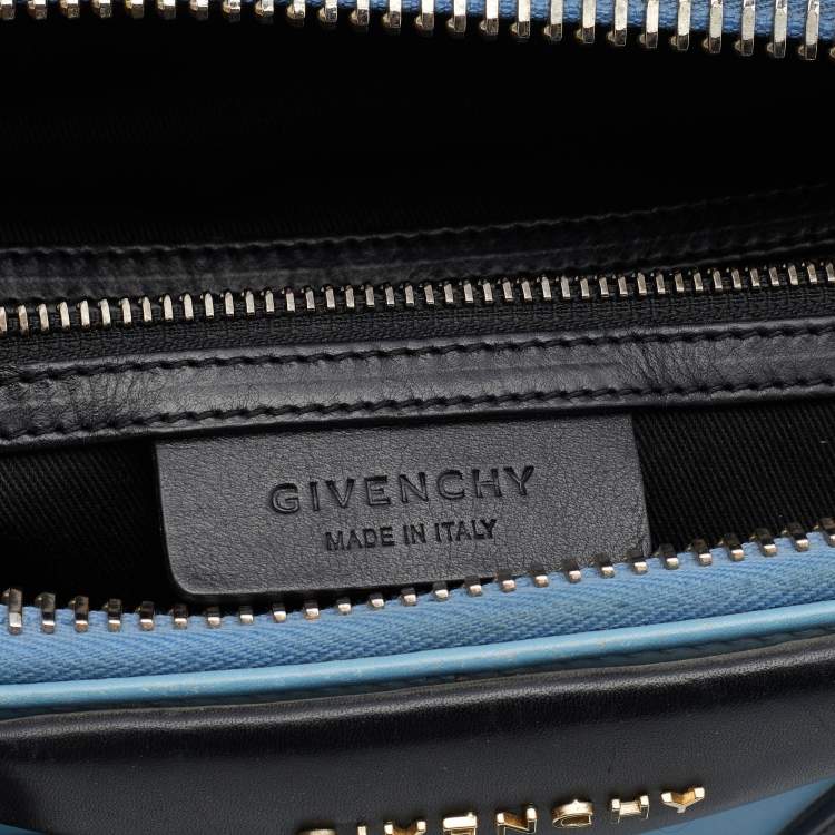Pre Owned Givenchy Light Blue Leather Small Antigona Satchel