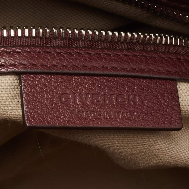 Pre Owned Givenchy Burgundy Leather Mini Antigona Satchel