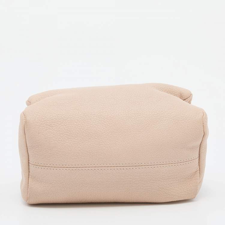 Pre Owned Givenchy Beige Leather Pandora Wristlet Clutch