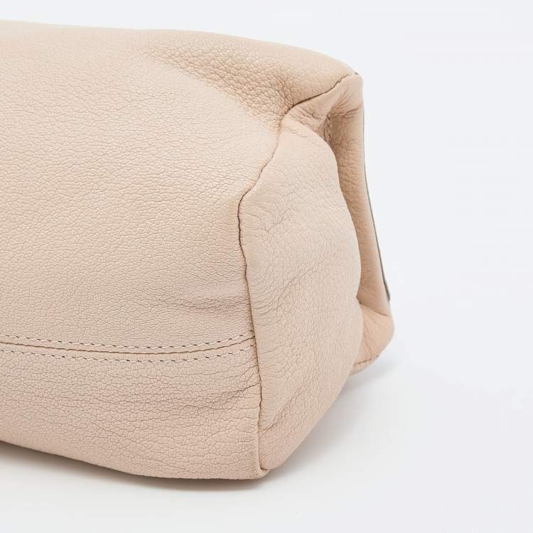 Pre Owned Givenchy Beige Leather Pandora Wristlet Clutch