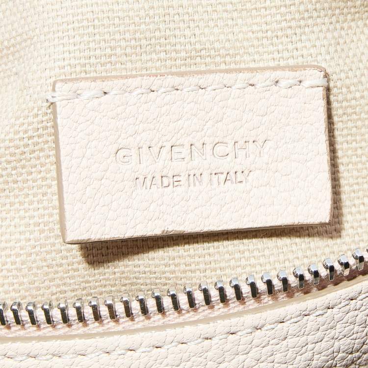 Pre Owned Givenchy Beige Leather Pandora Wristlet Clutch
