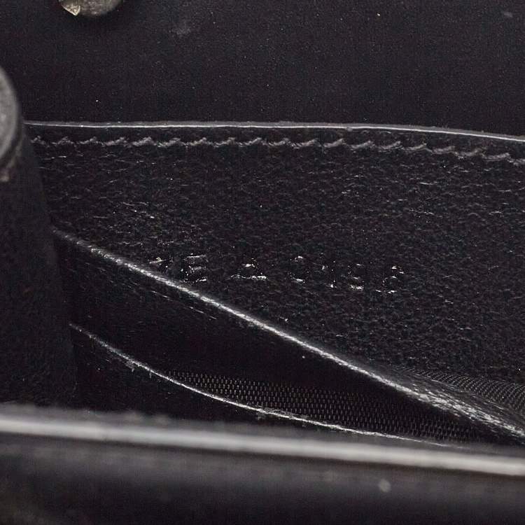 Pre Owned Givenchy Black Leather Nano Horizon Crossbody Bag