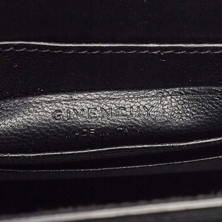 Pre Owned Givenchy Black Leather Nano Horizon Crossbody Bag