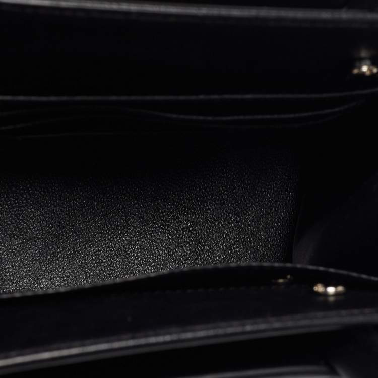 Pre Owned Givenchy Black Leather Nano Horizon Crossbody Bag
