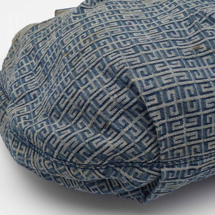 Pre Owned Givenchy Blue Monogram Canvas Hobo