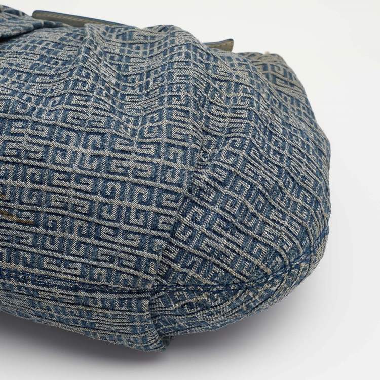 Pre Owned Givenchy Blue Monogram Canvas Hobo