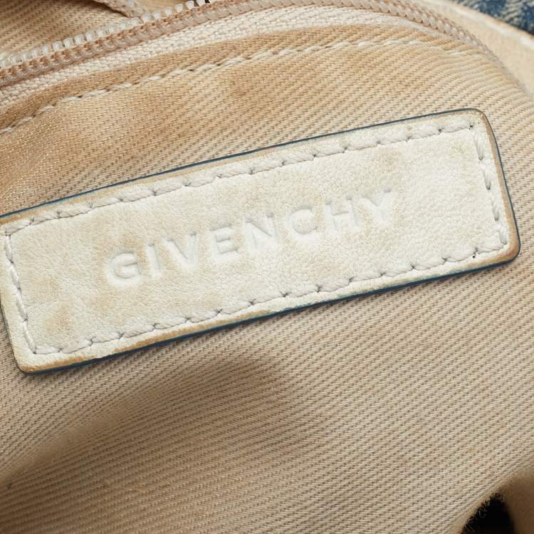 Pre Owned Givenchy Blue Monogram Canvas Hobo