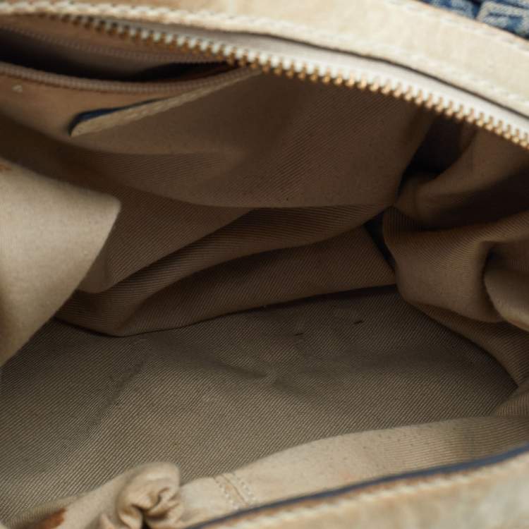 Pre Owned Givenchy Blue Monogram Canvas Hobo