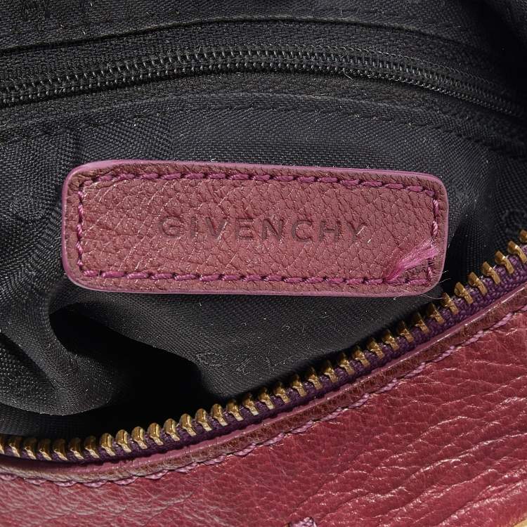 Pre Owned Givenchy Purple Monogram Canvas and Leather Hobo