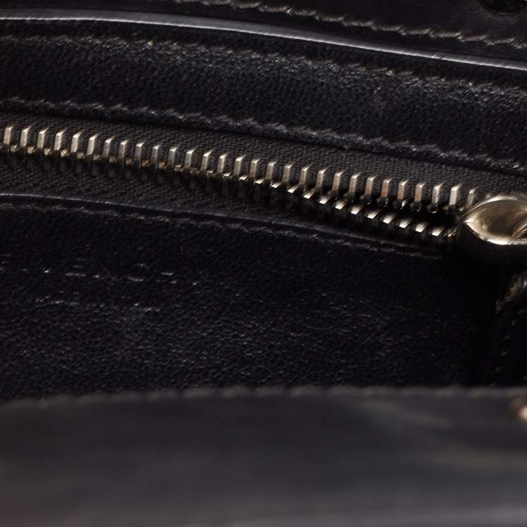 Pre Owned Givenchy Black Leather Mini Horizon Tote