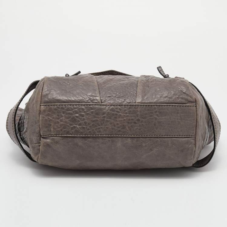 Pre Owned Givenchy Grey Leather Satchel