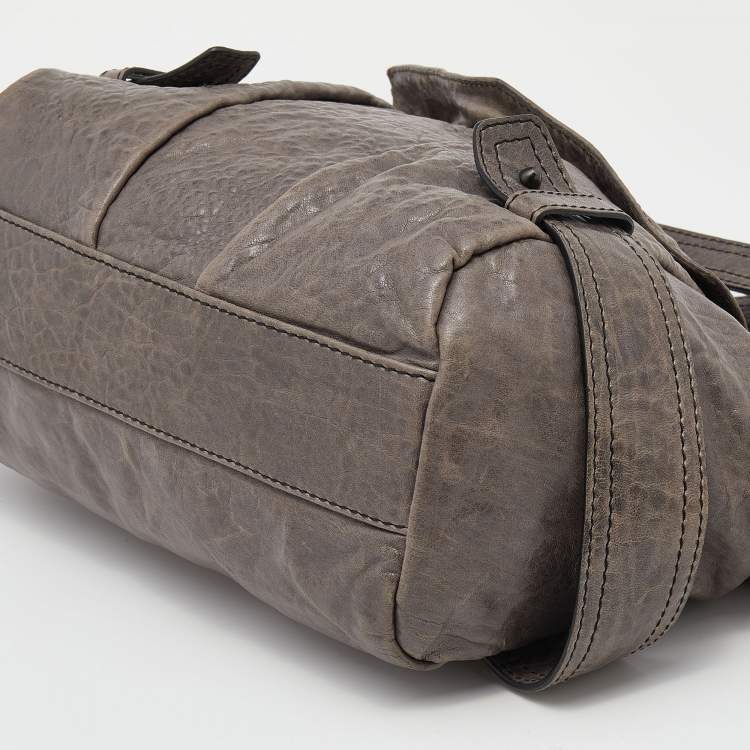 Pre Owned Givenchy Grey Leather Satchel
