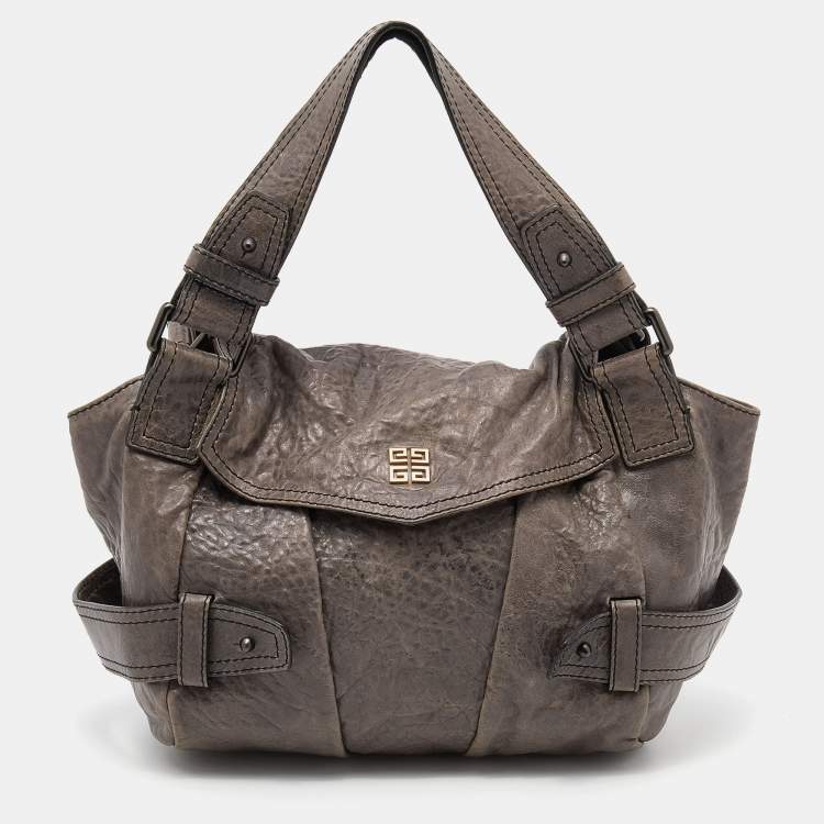 Pre Owned Givenchy Grey Leather Satchel