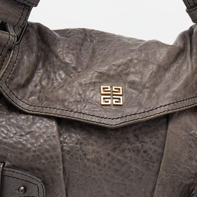 Pre Owned Givenchy Grey Leather Satchel
