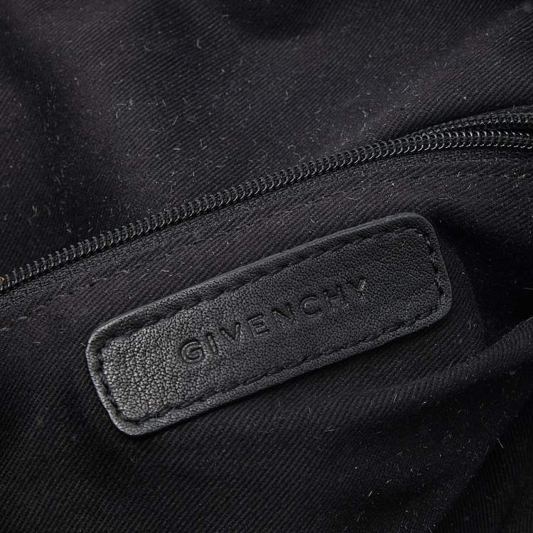 Pre Owned Givenchy Black Studded Nylon Satchel