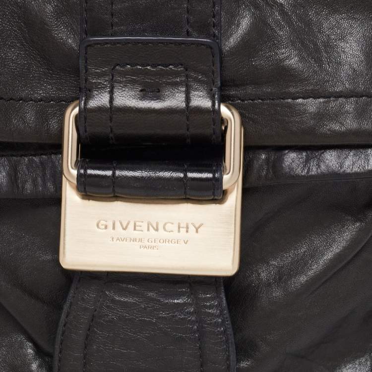 Pre Owned Givenchy Khaki Green Leather Shoulder Bag