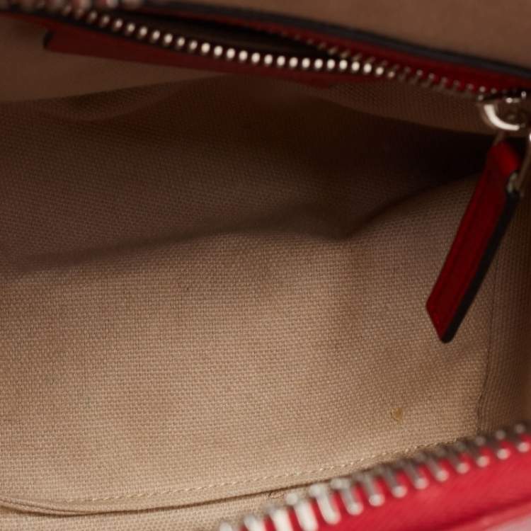 Pre Owned Givenchy Red Leather Mini Antigona Satchel