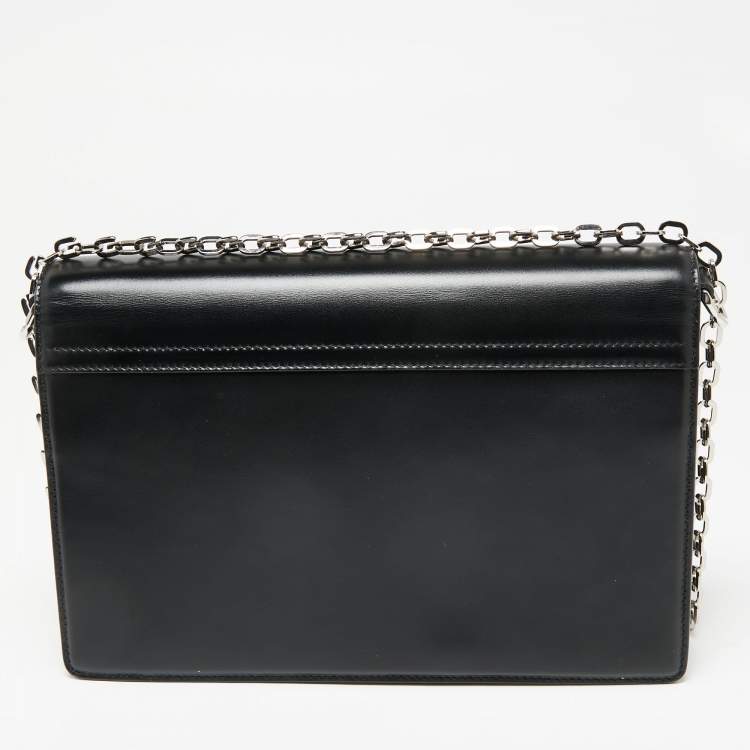 Pre Owned Givenchy Black Leather 4G Chain Shoulder Bag