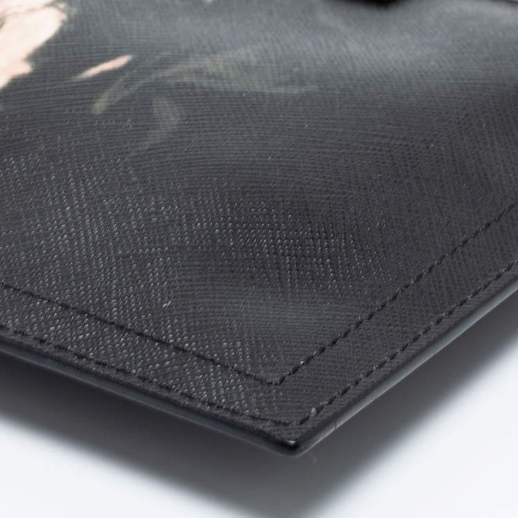 Pre Owned Givenchy Black Coated Canvas Rottweiler Face Pouch