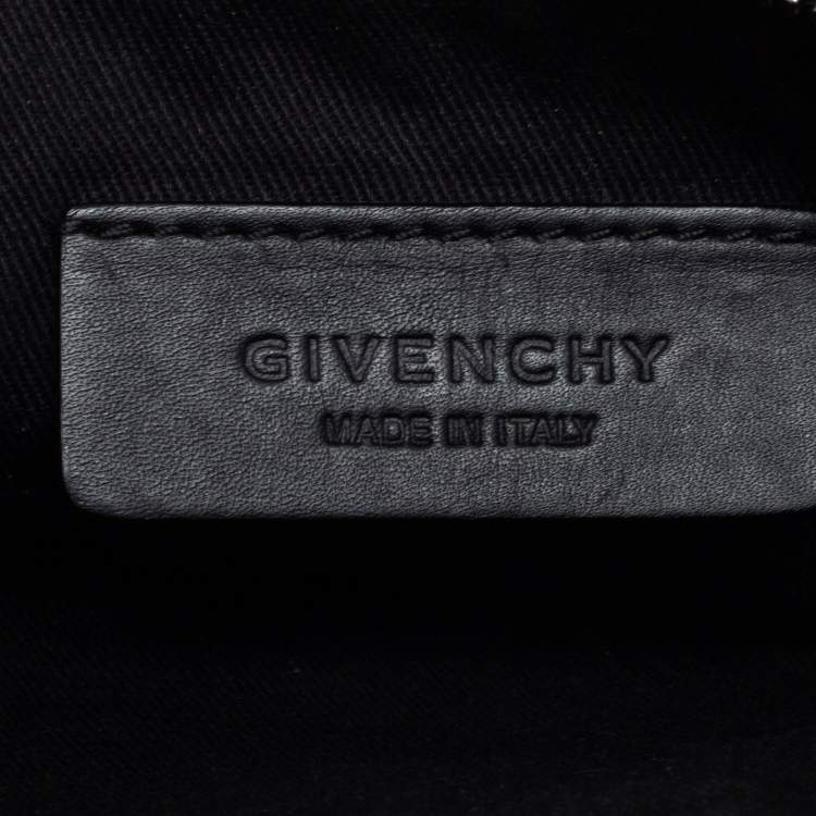 Pre Owned Givenchy Black Coated Canvas Rottweiler Face Pouch