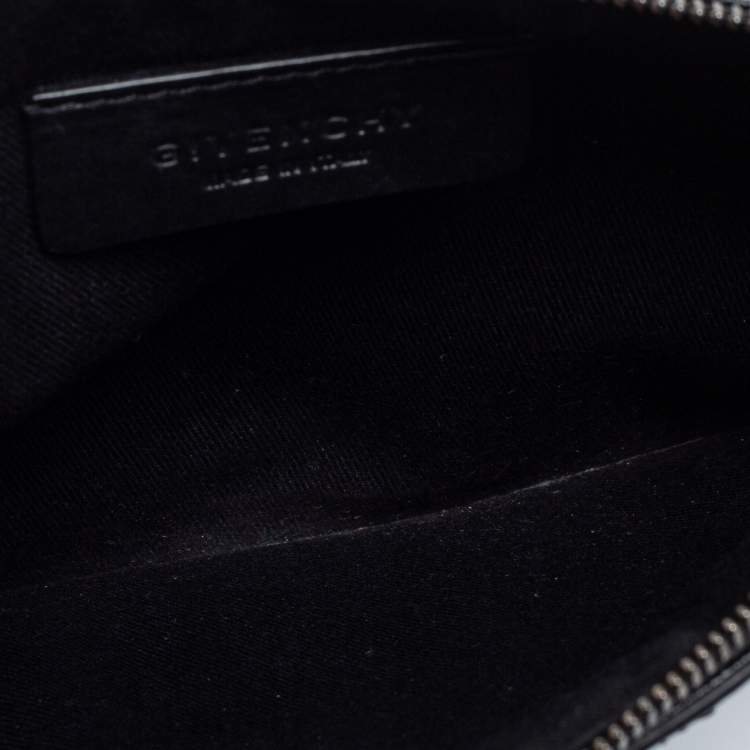 Pre Owned Givenchy Black Coated Canvas Rottweiler Face Pouch