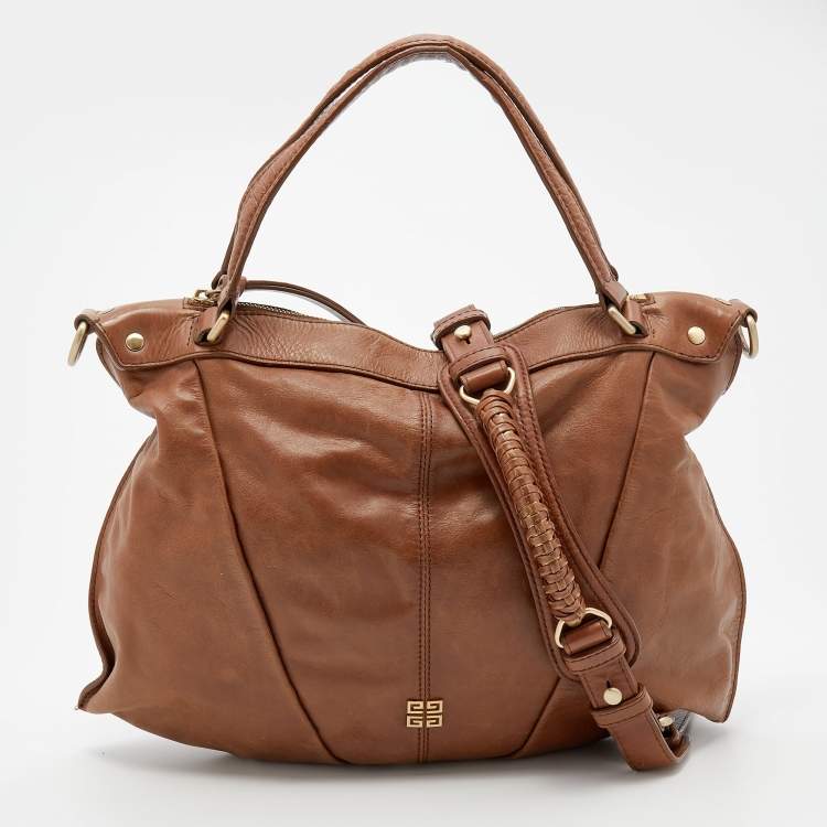 Pre Owned Givenchy Brown Leather Hobo