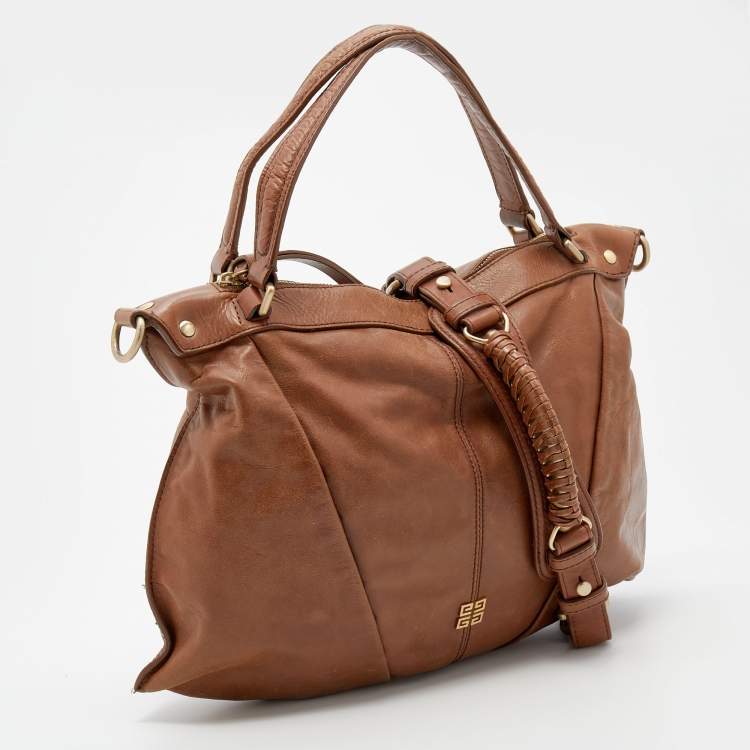 Pre Owned Givenchy Brown Leather Hobo