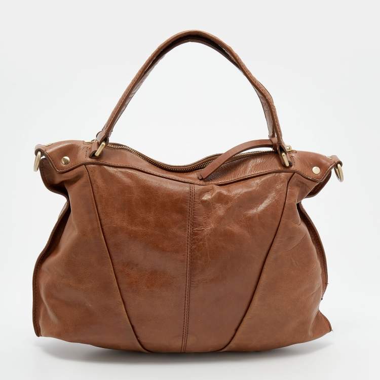 Pre Owned Givenchy Brown Leather Hobo