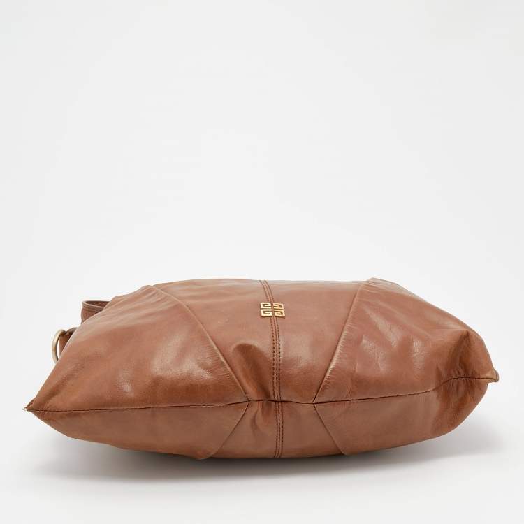 Pre Owned Givenchy Brown Leather Hobo