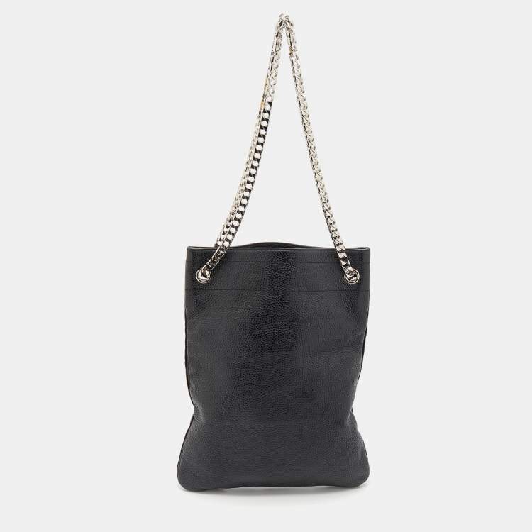 Pre Owned Givenchy Black Leather HDG Tote 