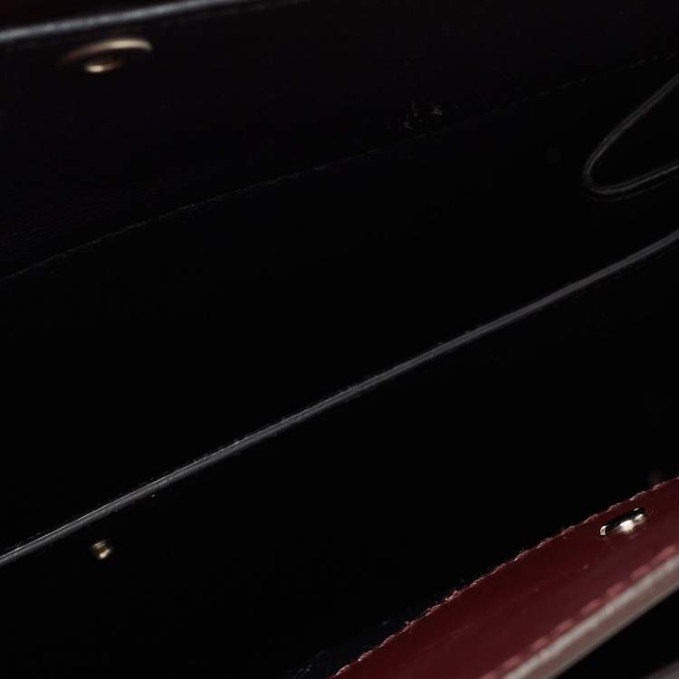 Pre Owned Givenchy Burgundy Leather Medium Horizon Tote