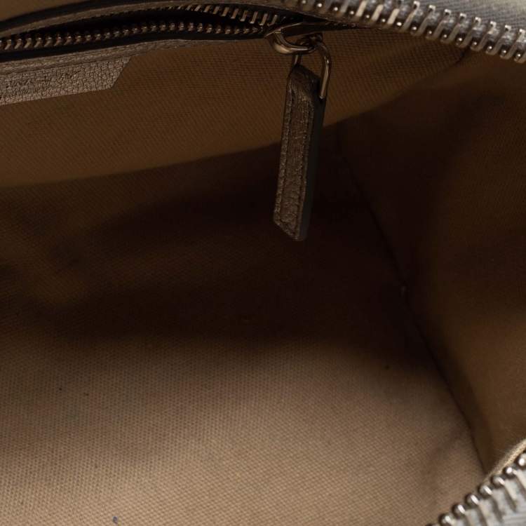 Pre Owned Givenchy Silver Leather Small Antigona Satchel