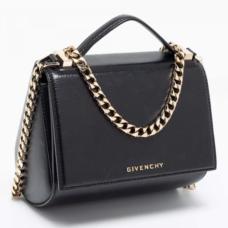 مملوكة مسبقًا Givenchy Black Leather Mini Pandora Box Crossbody Bag