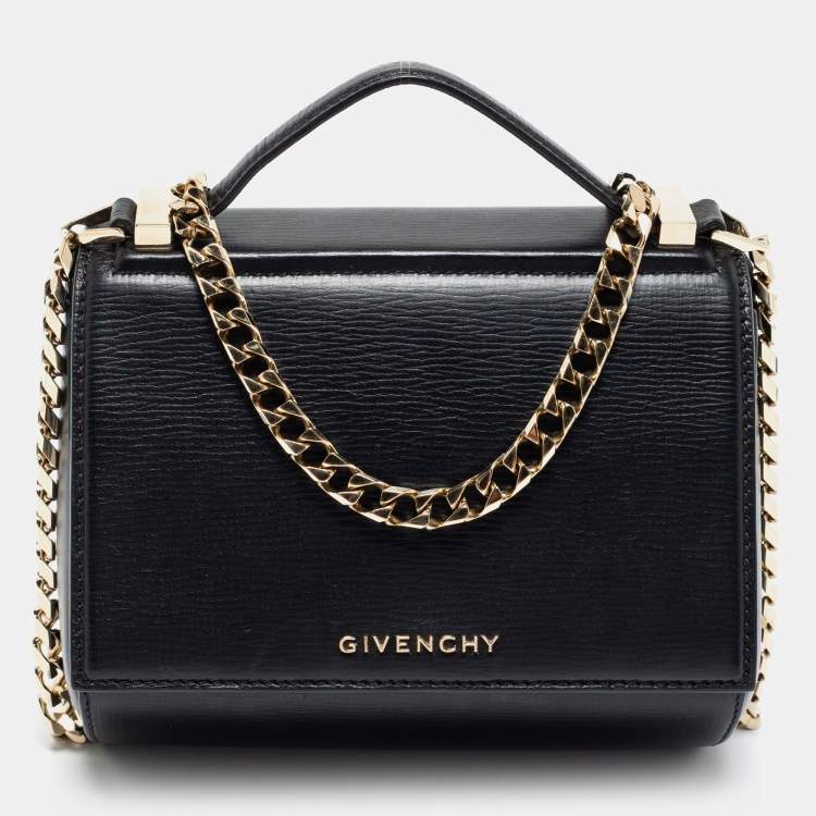 مملوكة مسبقًا Givenchy Black Leather Mini Pandora Box Crossbody Bag