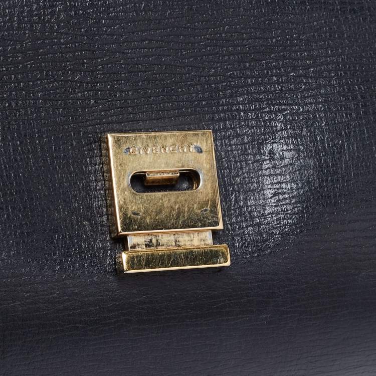Pre Owned Givenchy Black Leather Mini Pandora Box Crossbody Bag