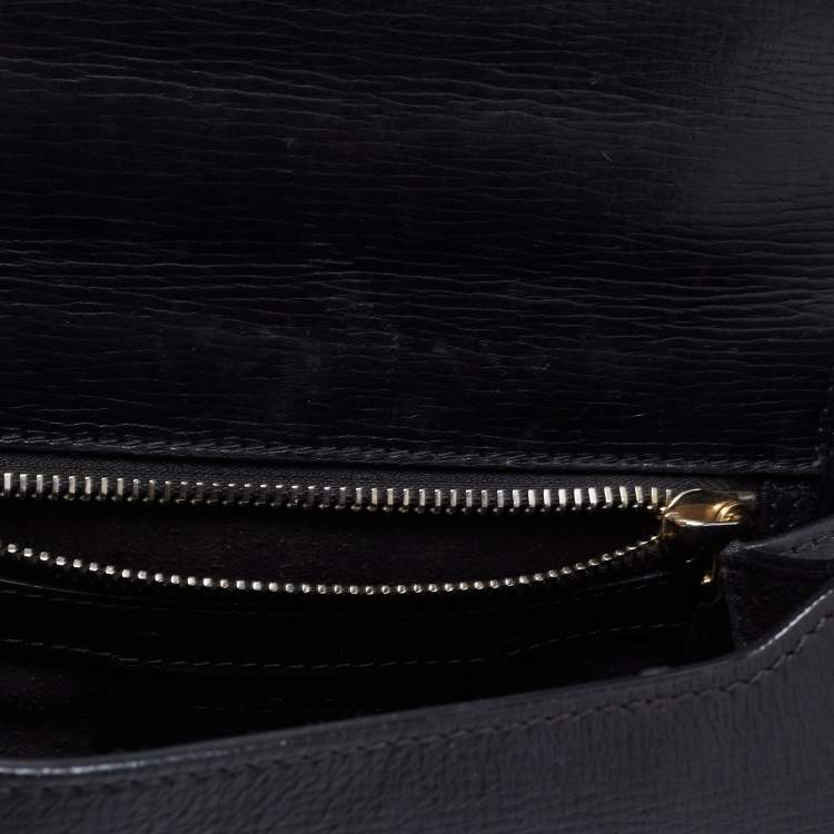 Pre Owned Givenchy Black Leather Mini Pandora Box Crossbody Bag