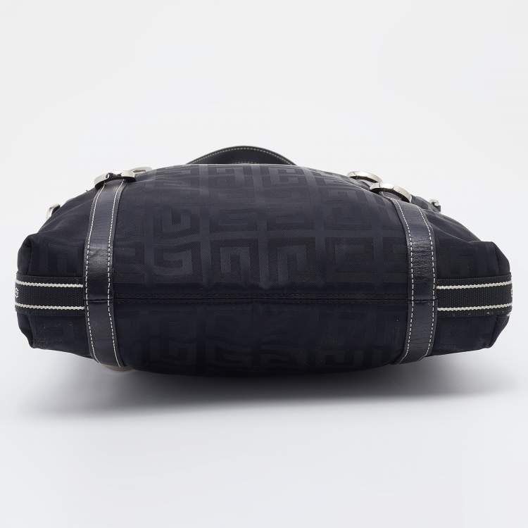 Pre Owned Givenchy Black Monogram Nylon and Leather Tote