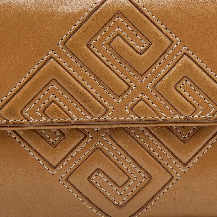 Pre Owned Givenchy Beige Leather Compact Wallet