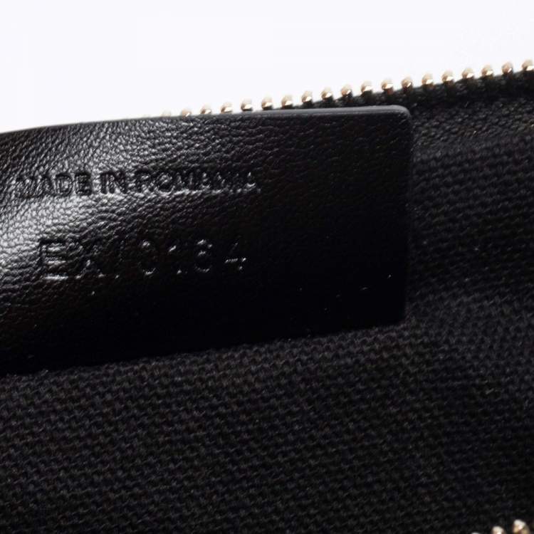 Pre Owned Givenchy Black Textured Leather Bambi Print Zip Antigona Clutch