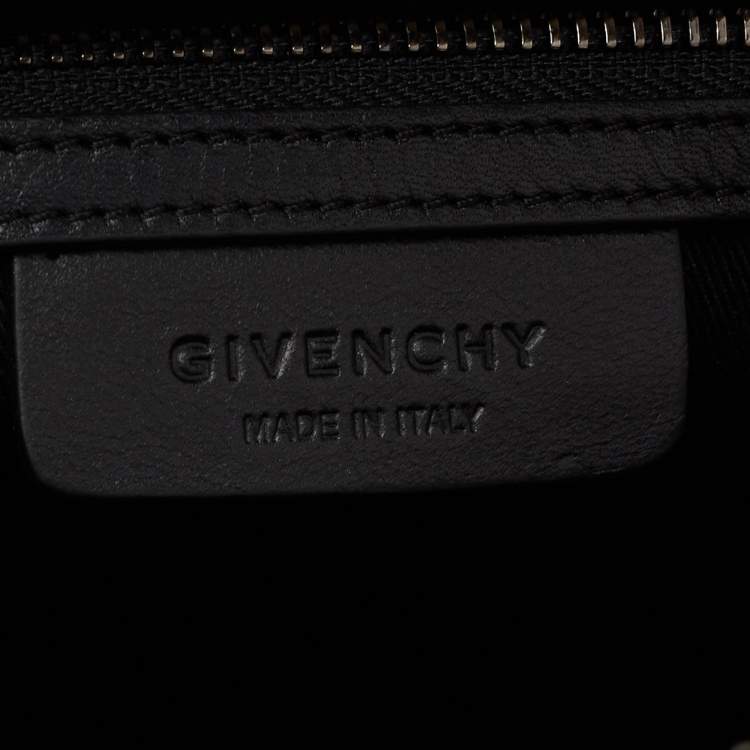 Pre Owned Givenchy Lipstick Red/Black Leather Small Antigona Satchel
