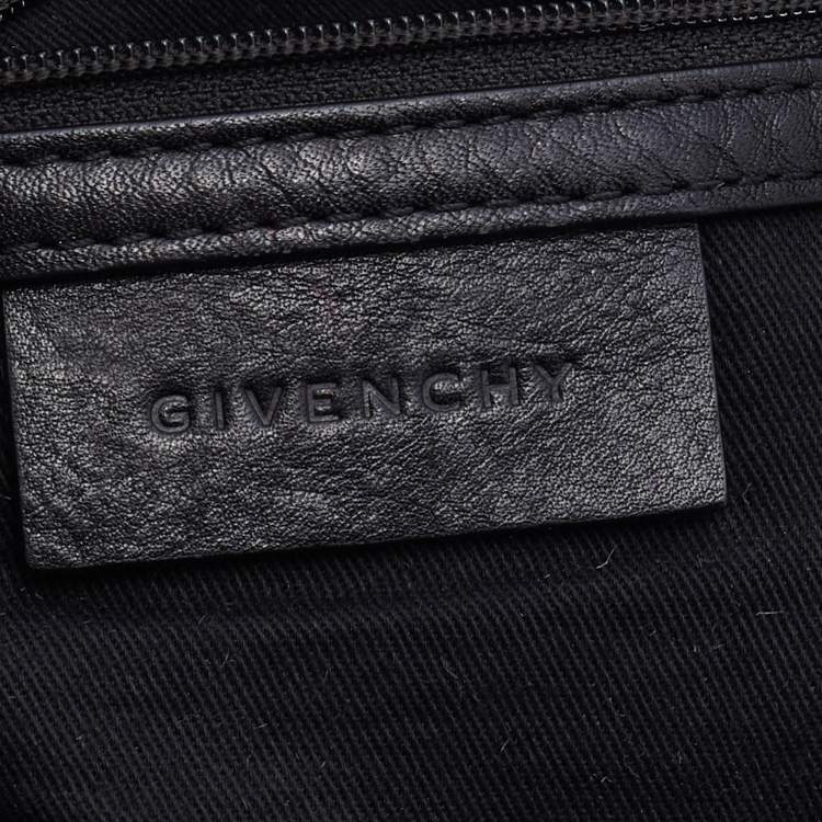 Pre Owned Givenchy Black Leather Zipped Detail Tote