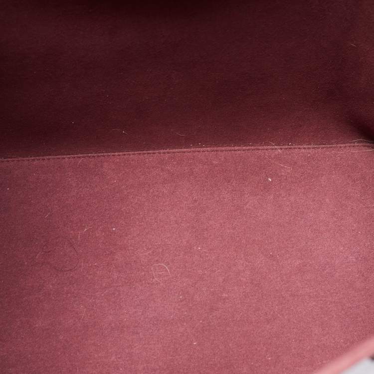 Pre Owned Givenchy Burgundy Leather Antigona Whipstitch Handle Tote 