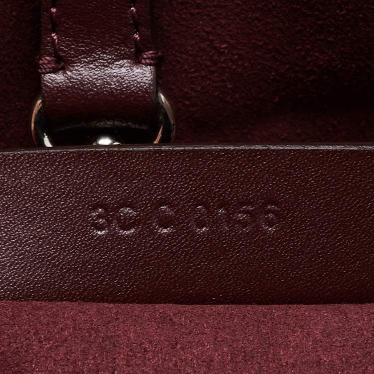 Pre Owned Givenchy Burgundy Leather Antigona Whipstitch Handle Tote 