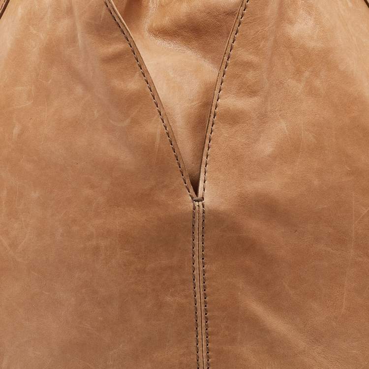 Pre Owned Givenchy Beige Leather Tinhan Hobo