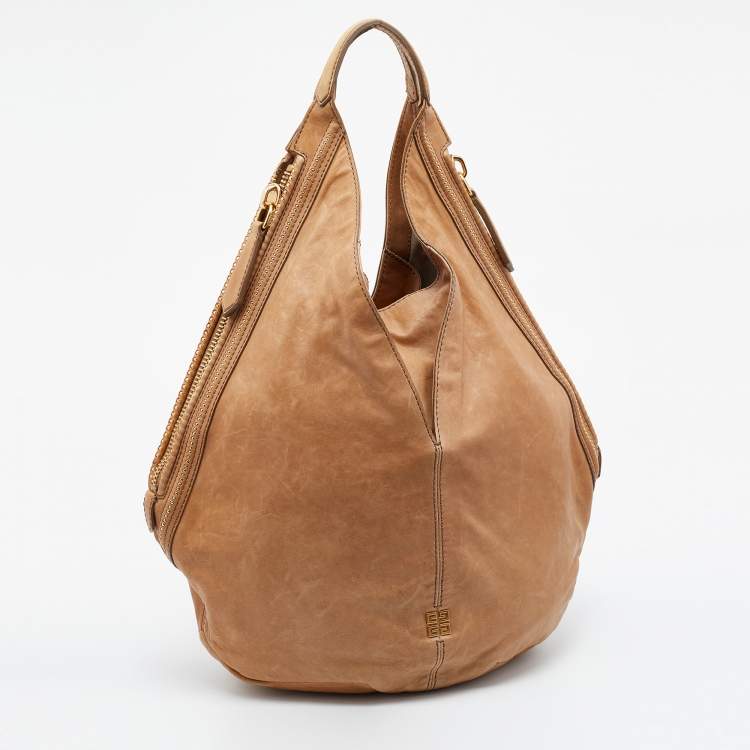 Pre Owned Givenchy Beige Leather Tinhan Hobo