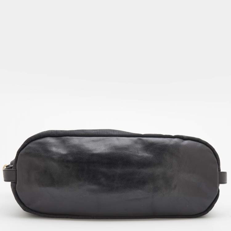 Pre Owned Givenchy Black Monogram Canvas And Leather Tote